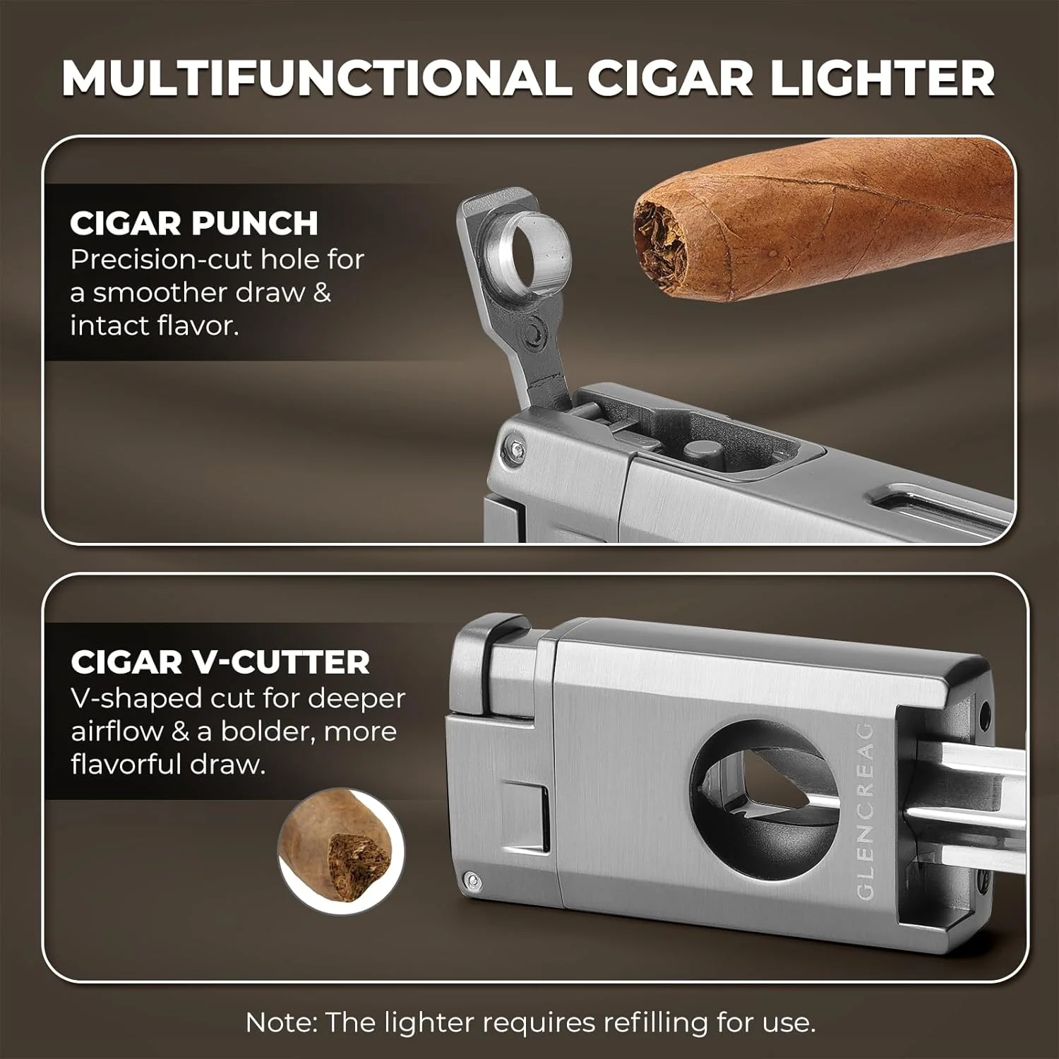 PR-5041 Portable Travel Cigar Humidor Case, 11 Cigars - Image 4